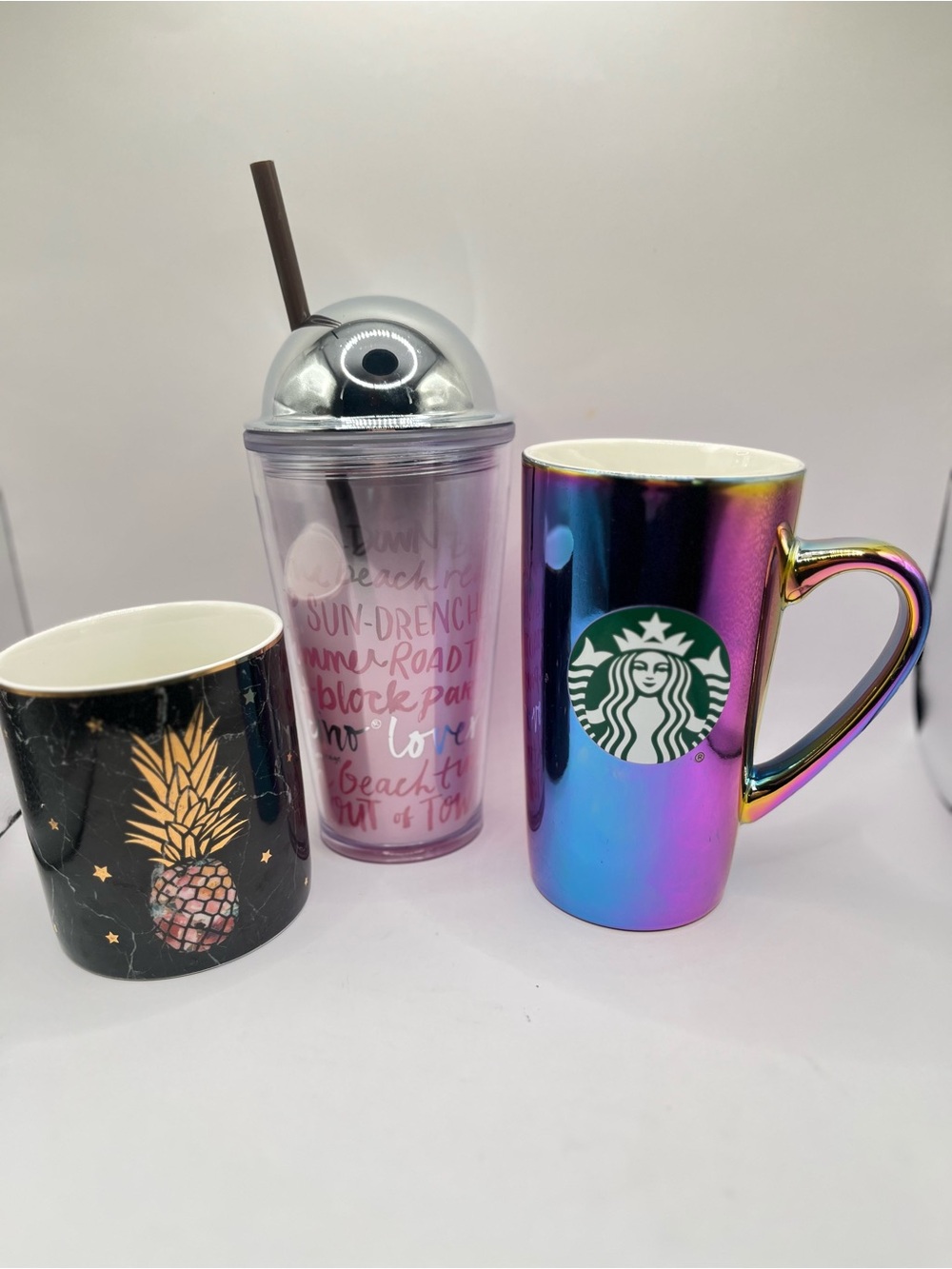 Starbucks Iridescent Ceramic Mug/Cup Bundle